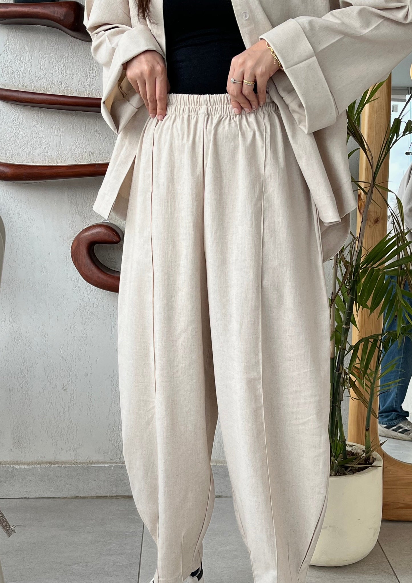 Beige Balloon pants