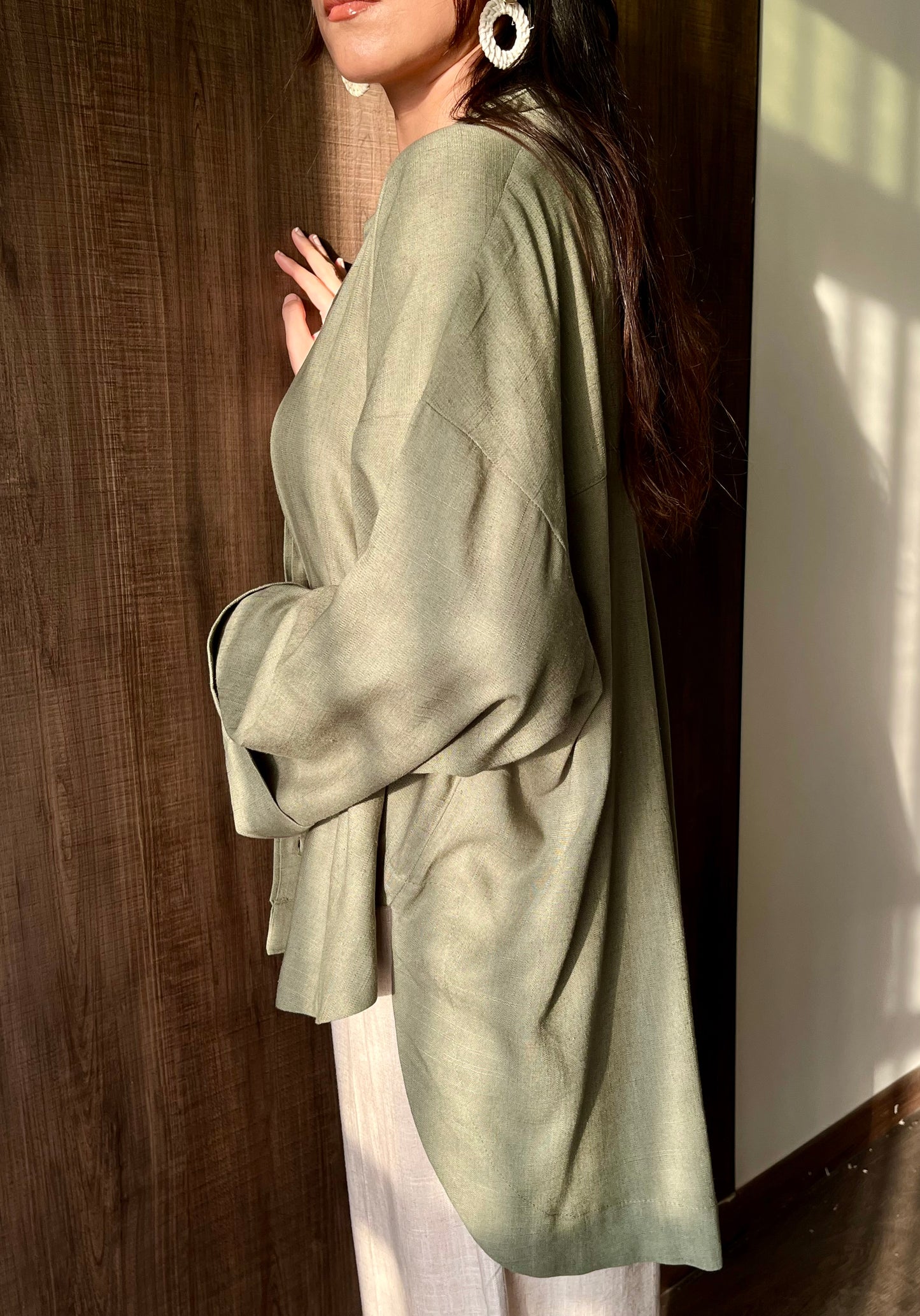 Olive Linen Shirt