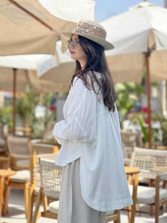 Off white Pure Linen Shirt