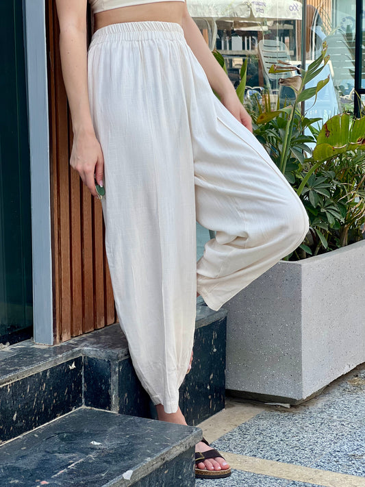 Cream colored Balloon Pants