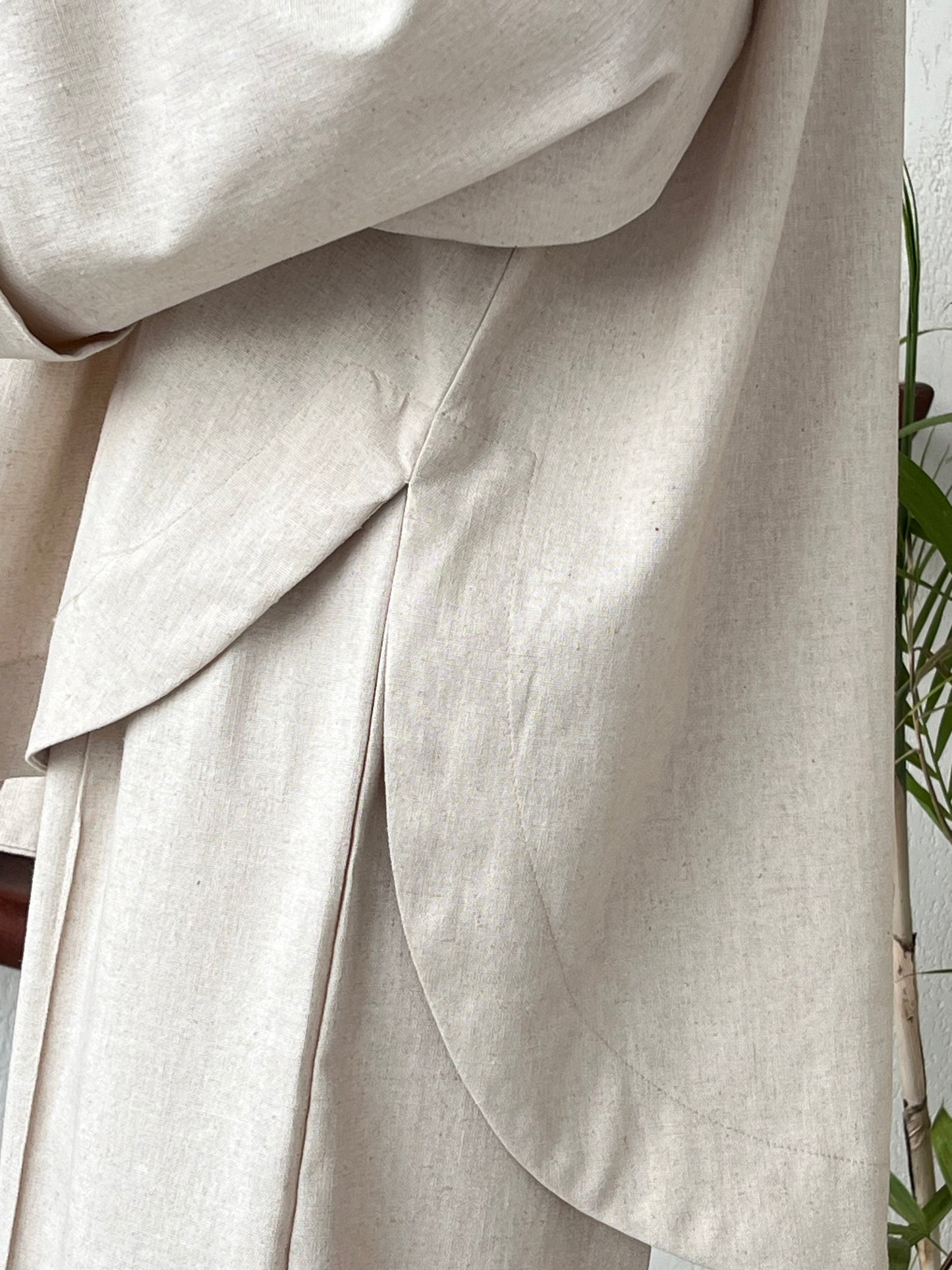 Beige linen shirt