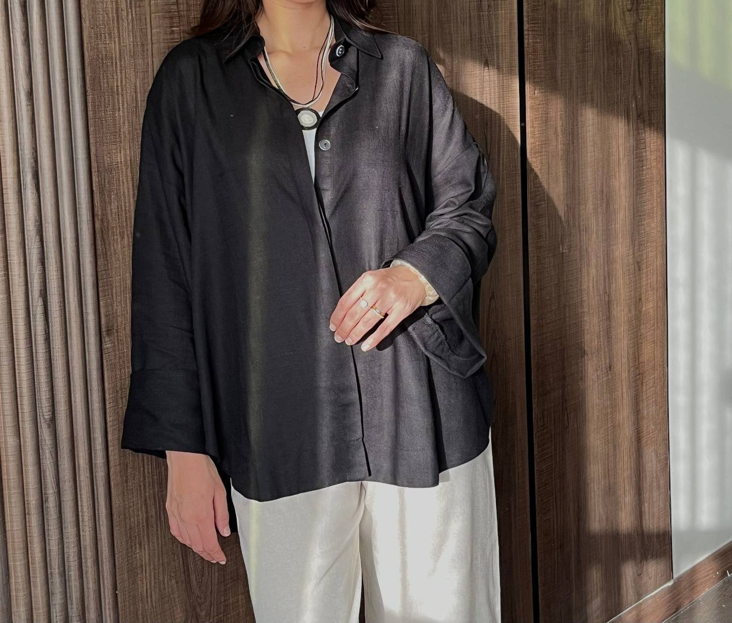Black Linen Shirt