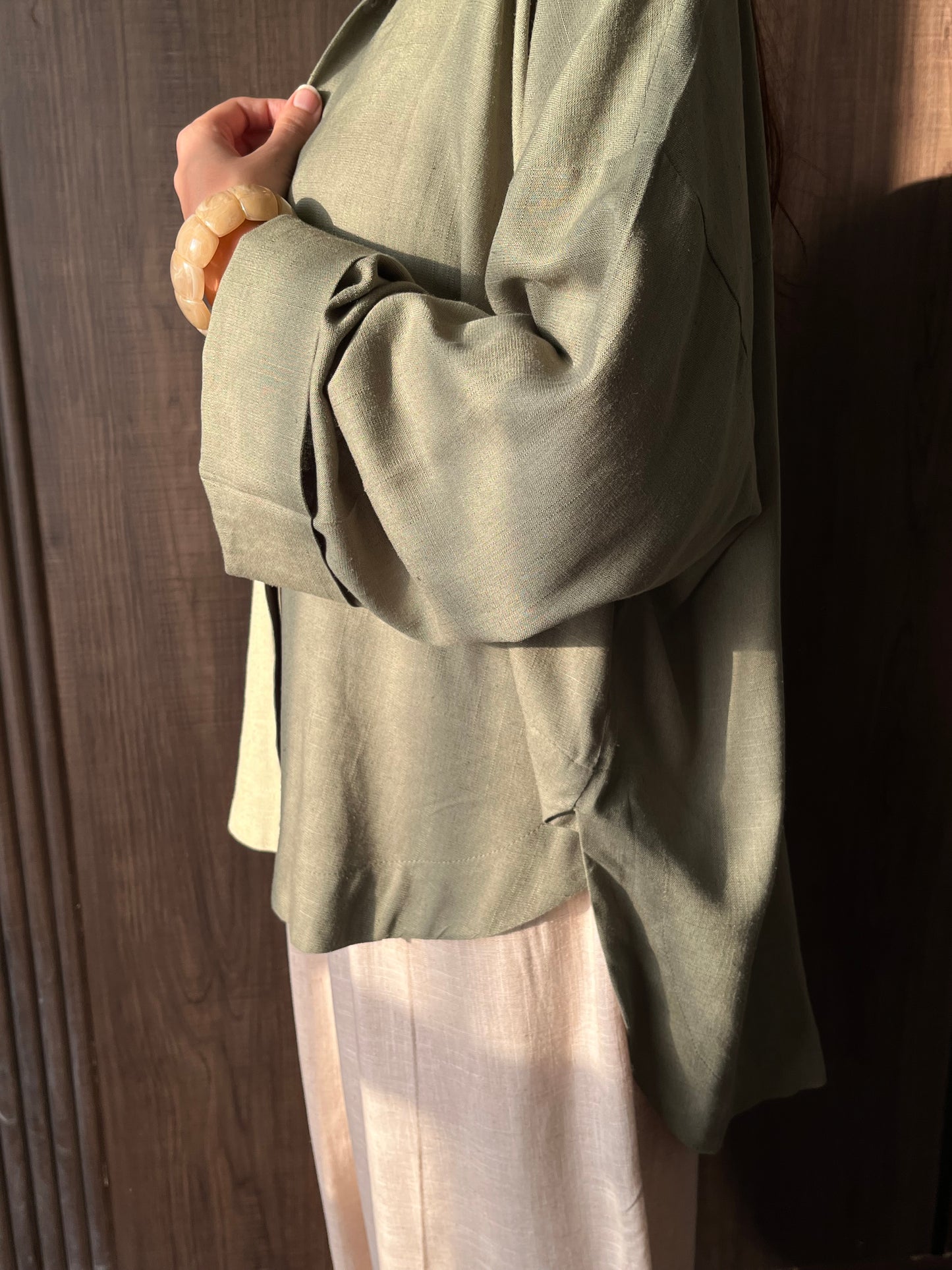 Olive Linen Shirt