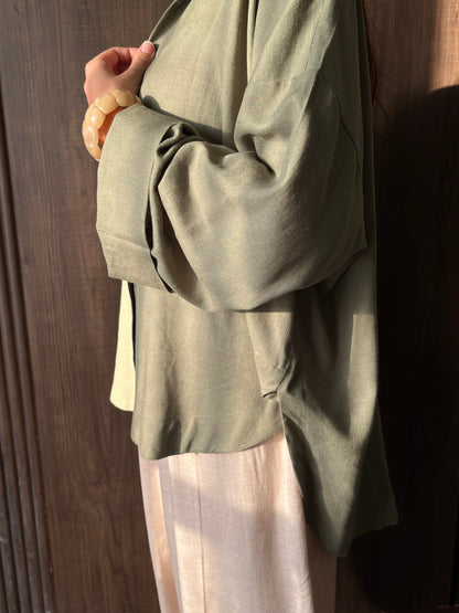 Olive Linen Shirt