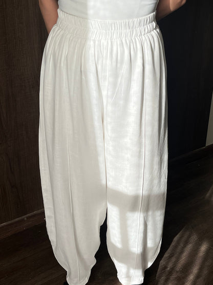 White linen balloon pants “Fully lined “