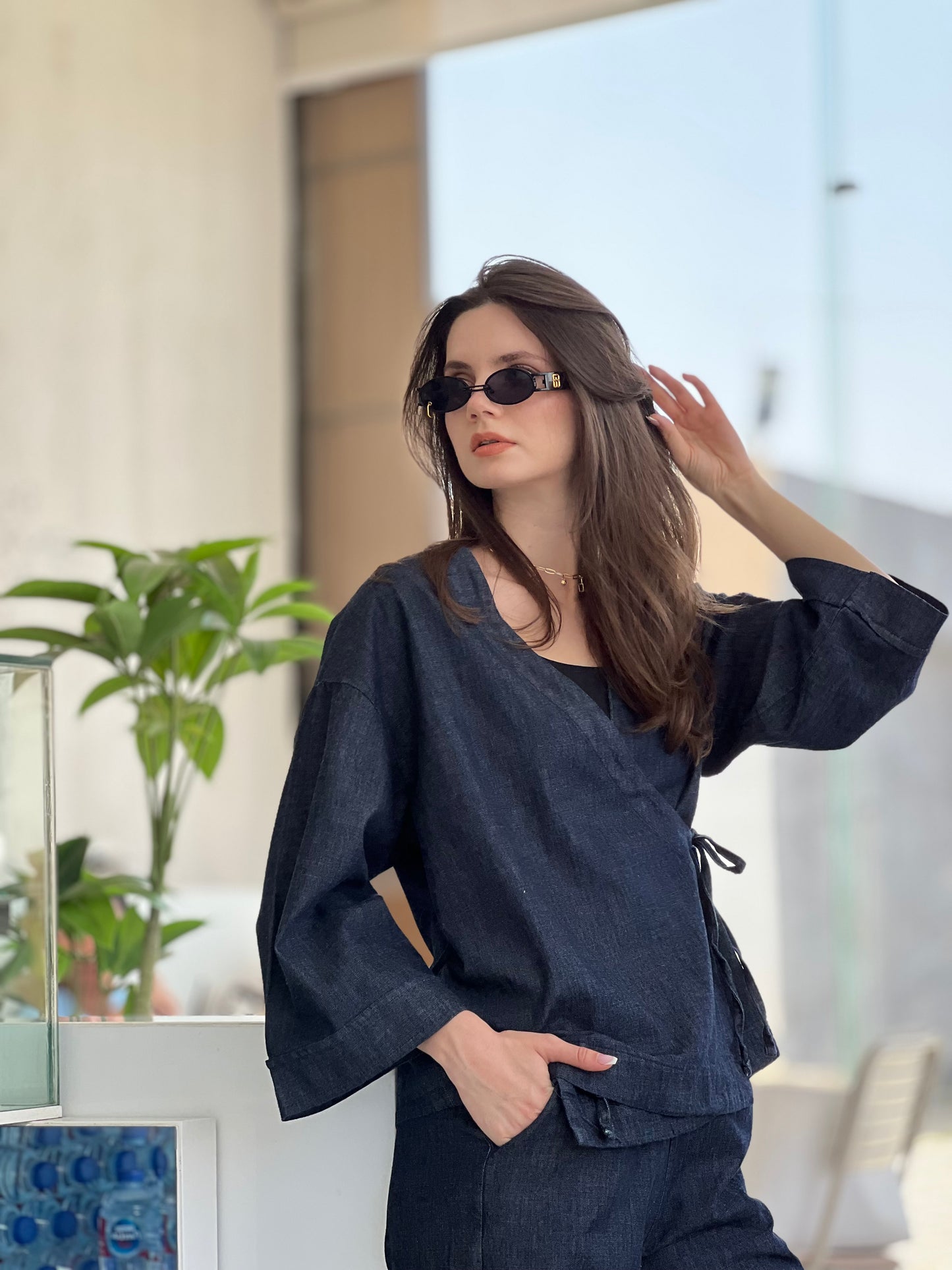 Wrap Denim Set