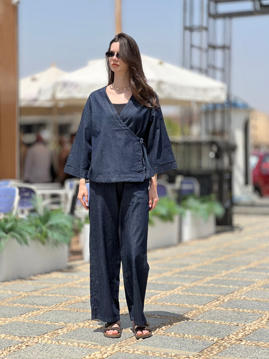 Wrap Denim Set