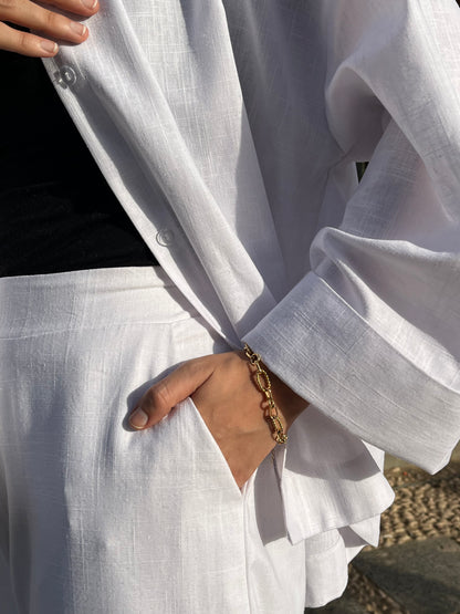 White linen shirt