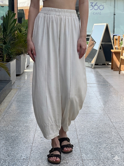 Cream colored Balloon Pants