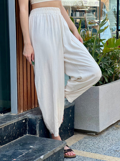 Cream colored Balloon Pants