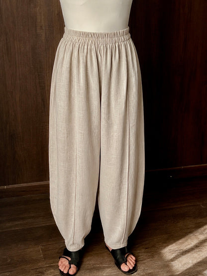 Beige balloon pants (Fully lined )
